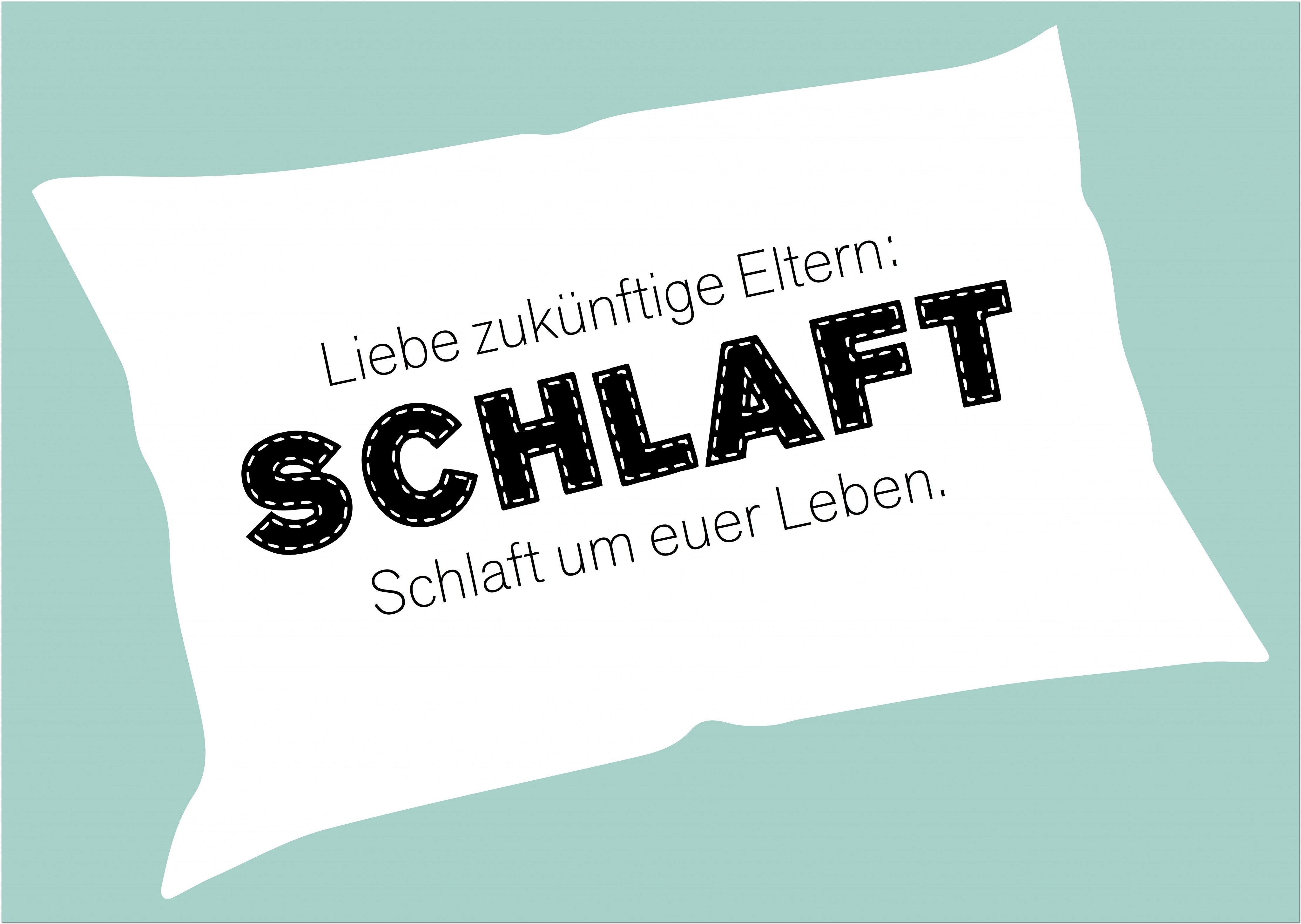 Cartolina "Cari genitori in attesa, dormi per la tua vita"