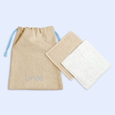 Washable double-sided make-up removing squares