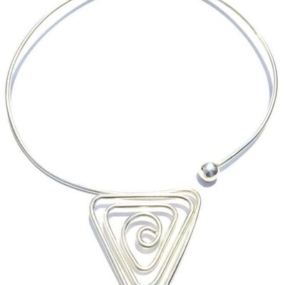 Collier ras du cou avec pendentif triangulaire