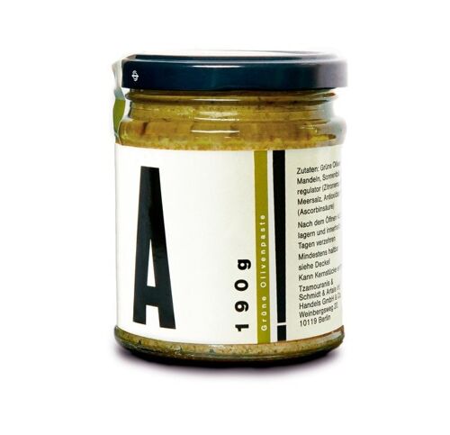 A! Grüne Olivenpaste mit Mandeln 190 g