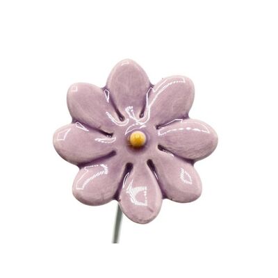 Fleur de marguerite en céramique mini lilas 2,5 cm