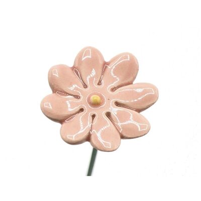 Fleur de marguerite en céramique mini rose 2,5 cm