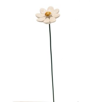 Marguerite fleur céramique petite blanche 3,5 cm 2