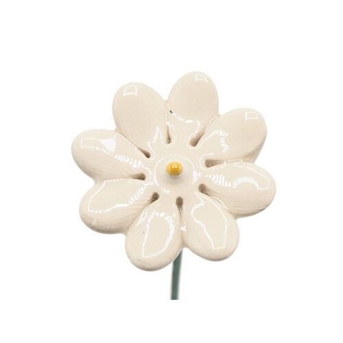 Daisy flower ceramic mini White 2.5 cm