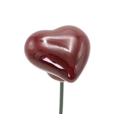 Corazón rojo pequeño en brocheta 2,5 cm