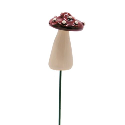 Mushroom 5 cm ceramic plant stick