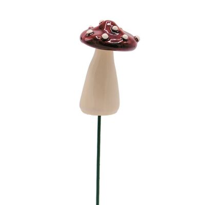Mushroom 5 cm ceramic plant stick