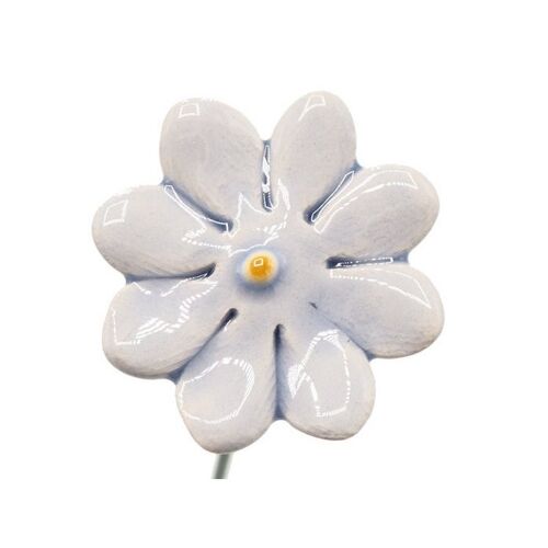 Daisy flower ceramic mini light blue 2.5 cms