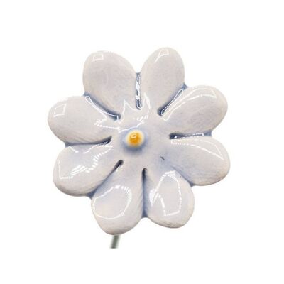 Fleur de marguerite en céramique mini bleu clair 2.5 cm