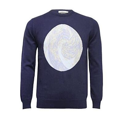 Panglao Round Wave Crew Neck Navy