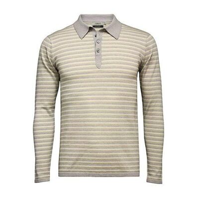 Palm Springs Langarm-Poloshirt Sand