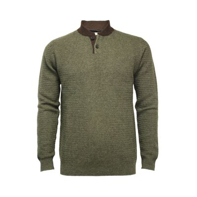 Hunter Button neck Army Green