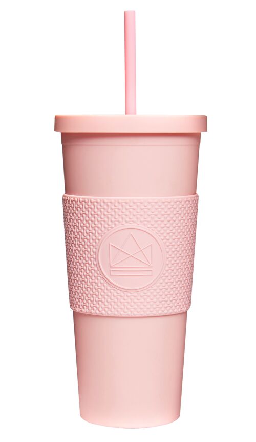 Neon Kactus Double Walled Straw Cup - Pink Flamingo 22oz