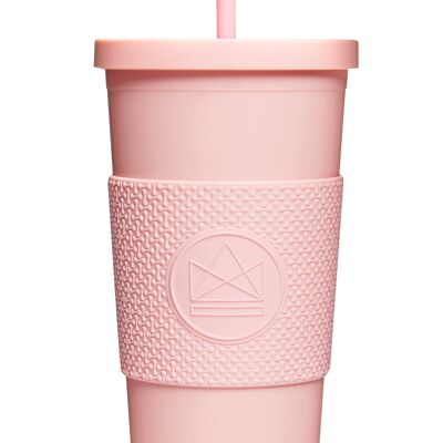 Neon Kactus Doppelwandiger Strohhalmbecher - Pink Flamingo 22oz