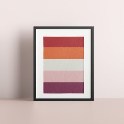 LGBT LESBIAN PRIDE FLAG ART