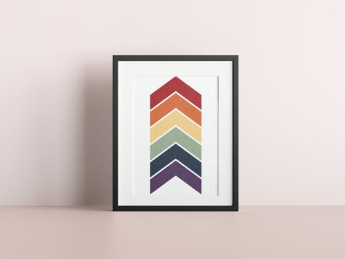 Lgbt gay pride rainbow flag chevron art