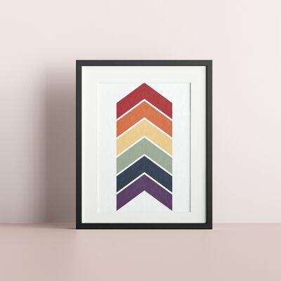 LGBT GAY PRIDE ARC-EN-CIEL DRAPEAU CHEVRON ART