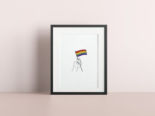 Lgbt gay pride flag line art