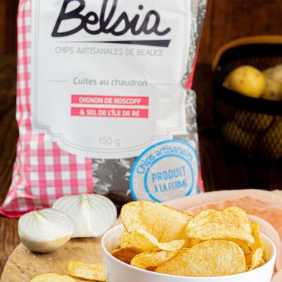 Patatas Fritas Artesanales Con Roscoff AOP Cebolla Rosa