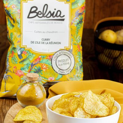 Artisan curry chips from Reunion Island 150gr