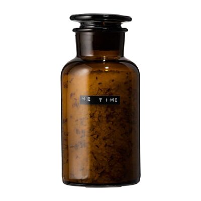 Bath salt lavender brown apothecary jar 500ml 'me time'