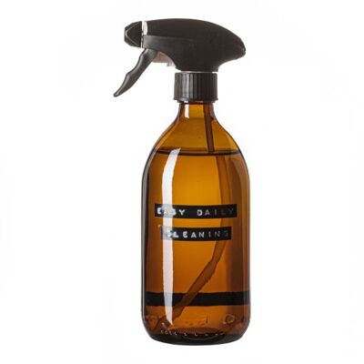 Detergente spray marrone vetro nero pompa 500ml 'facile pulizia quotidiana'