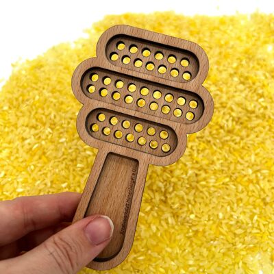 Tamis en bois pour abeilles | Bols sensoriels en bois personnalisés | Jouets inspirés de la méthode Montessori | Jeu sensoriel pour IKEA Flisat/Trofast