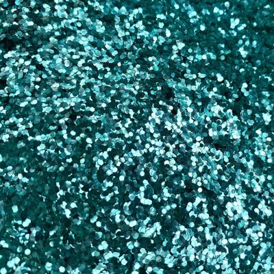 Brillantina ecológica gruesa turquesa