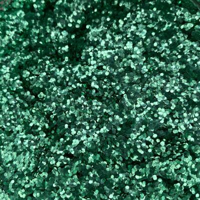 Brillantina ecológica gruesa verde