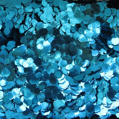 Glitter ecologico super spesso blu cielo
