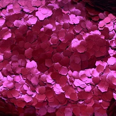 Brillantina ecológica súper gruesa de color magenta