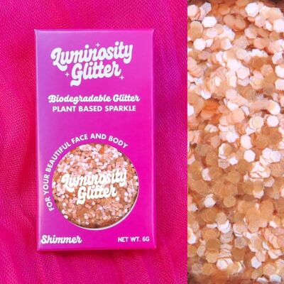 Glitter ecologico spesso rosa scuro
