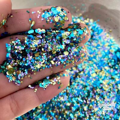 Glitter ecologico pavone
