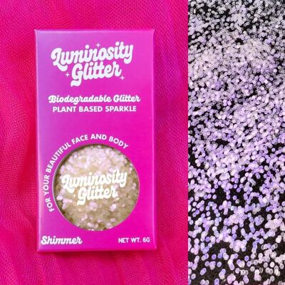 Glitter ecologico spesso rosa opale