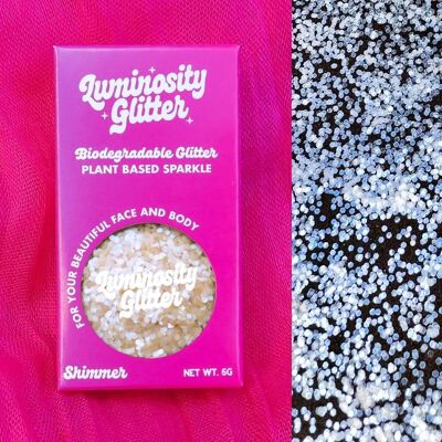 Glitter ecologico spesso color acquamarina opale