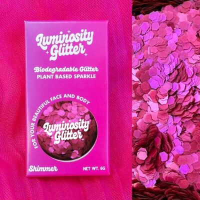 Glitter ecologico super spesso al lampone