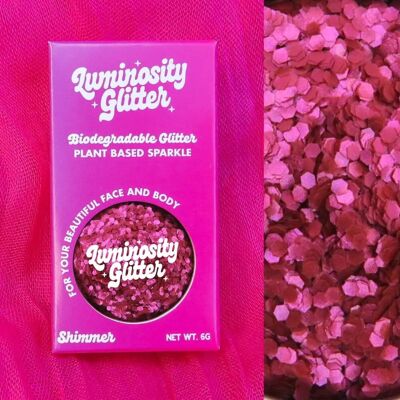 Glitter ecologico grosso al lampone
