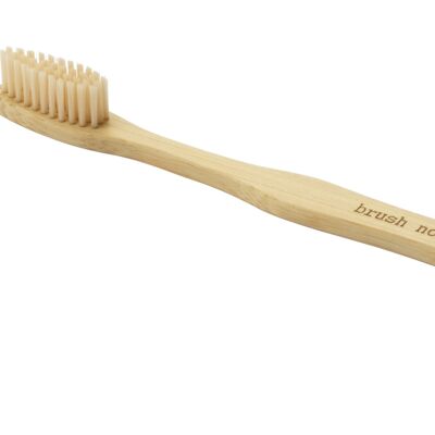Toothbrush bamboo 'brush now or cry later'
