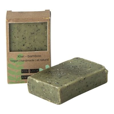 Pain de savon végétalien - bambou kiwi