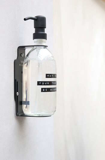 Porte-distributeur de savon noir 1 bouteille 2