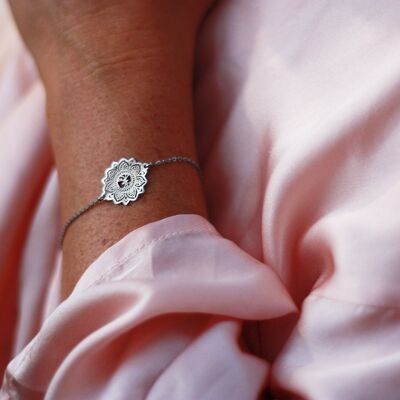 Mini pulsera Mandala Plata