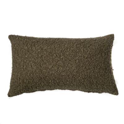 HOUSSE Coussin Boucle Taupe 30/50 CM