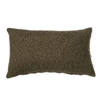 HOUSSE Coussin Boucle Taupe 30/50 CM 1