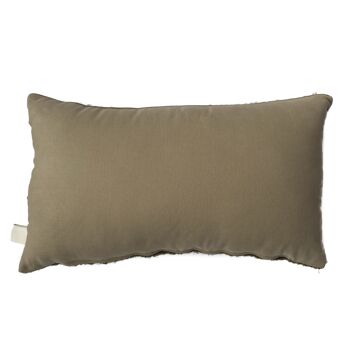 HOUSSE Coussin Boucle Taupe 30/50 CM 4