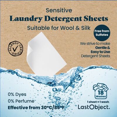 Laundry Detergent Sheets - Sensitive - For Wool and Silk