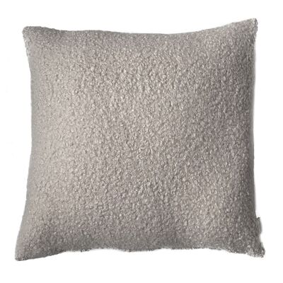 HOUSSE Coussin Boucle Blanc Cassé 50/50 CM