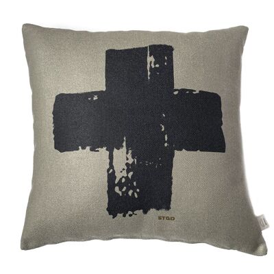 Cushion COVER Cross Grey 50/50 CM