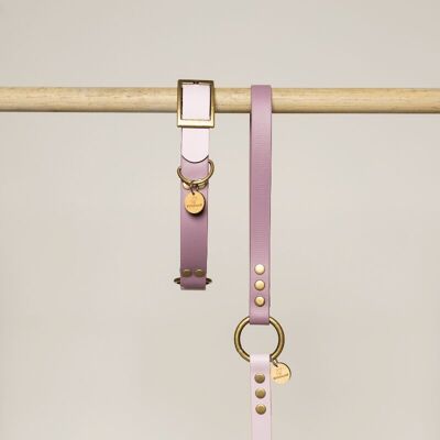 LAISSE POIGNEE POUR CHIEN BIOTHANE VIOLET ET MAUVE