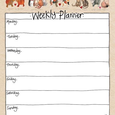 Charismatic cats weekly planner
