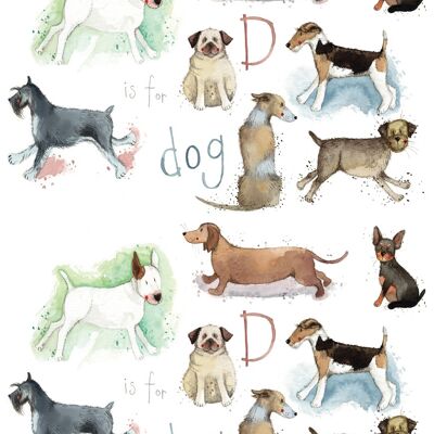 D is for dog soft large notebook